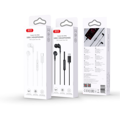 Handsfree USB-C XO Design EP82, Μαύρο