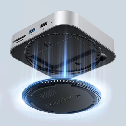 Πολυλειτουργικός Hub Orico MiniLink M48PR για Apple Mac Mini M4 / Mini M4 Pro, 9σε1, Ασημί