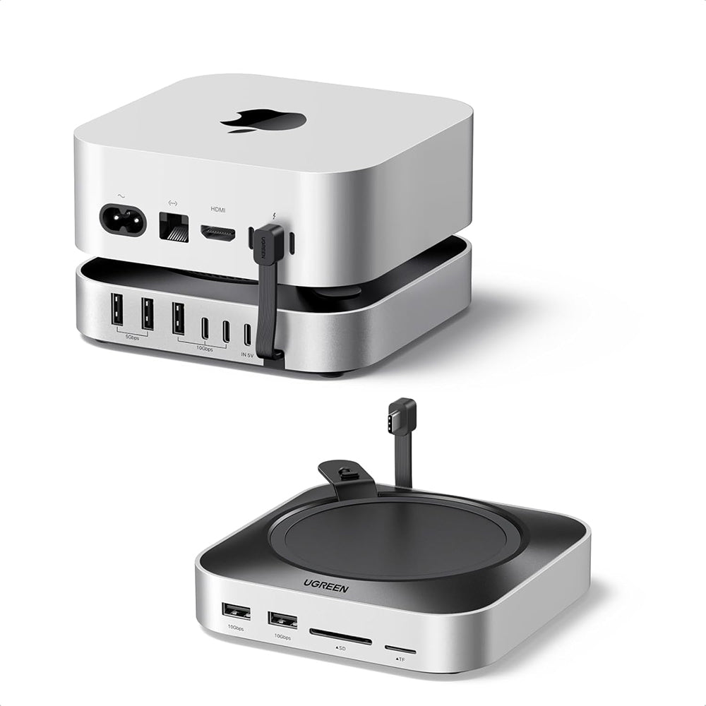 Πολυλειτουργικός Hub UGREEN CM841A (95094) για Apple Mac Mini M4 / Mini M4 Pro, 10σε1, Γκρι