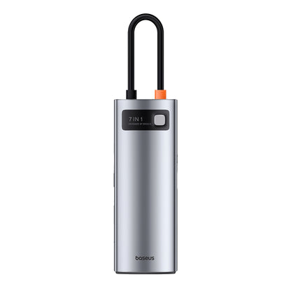 Hub USB-C Baseus Joystar, 3 x USB-A 3.0 - 1 x USB-C - 1 x HDMI - 1 x SD - 1 x microSD, Γκρι B00030708811-00