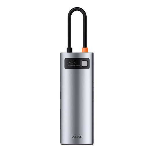 Hub USB-C Baseus Joystar, 3 x USB-A 3.0 - 1 x USB-C - 1 x HDMI - 1 x SD - 1 x microSD, Ασημί B00030708811-00