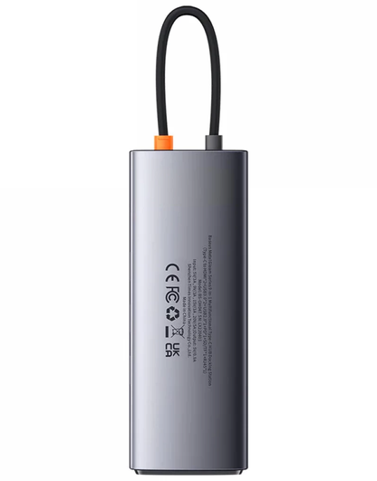 Hub USB-C Baseus Joystar, 2 x USB-A 3.2 - 1 x USB-A - 1 x USB-C - 2 x HDMI - 1 x RJ45 - 1 x SD - 1 x microSD, Γκρι WKWG060013