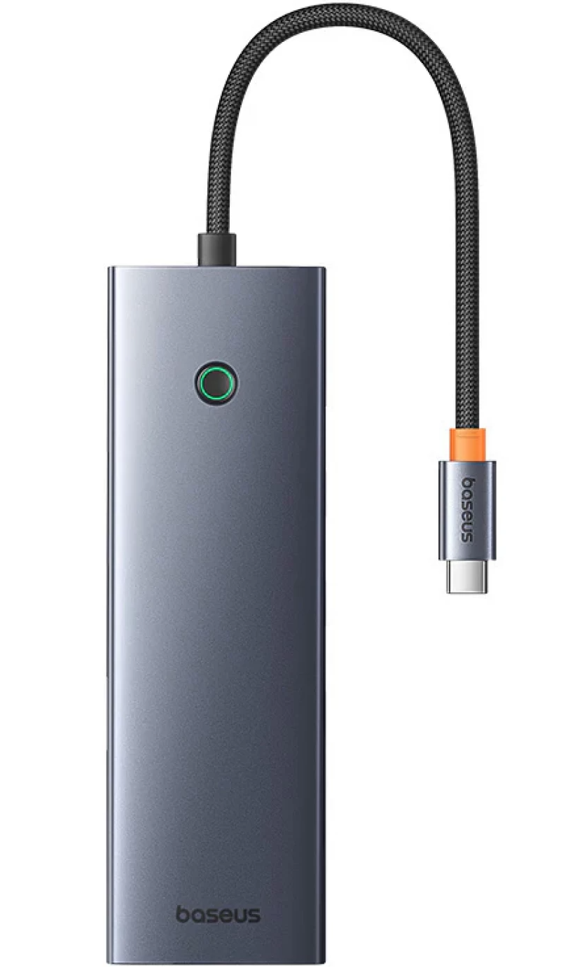 Hub USB-C Baseus UltraJoy, 3 x USB-A 3.0 - 1 x USB-C - 1 x HDMI - 1 x VGA - 1 x Jack 3.5mm - 1 x RJ45 - 1 x SD - 1 x microSD, Γκρι B0005280C811-00