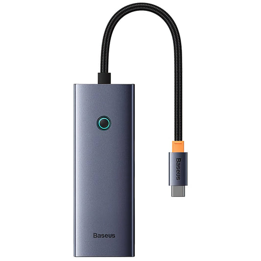 Hub USB-C Baseus UltraJoy, 3 x USB-A 3.0 - 1 x RJ45, Γκρι B0005280A813-00