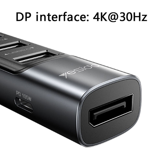Hub USB-C Yesido HB23, 5in1, Γκρι