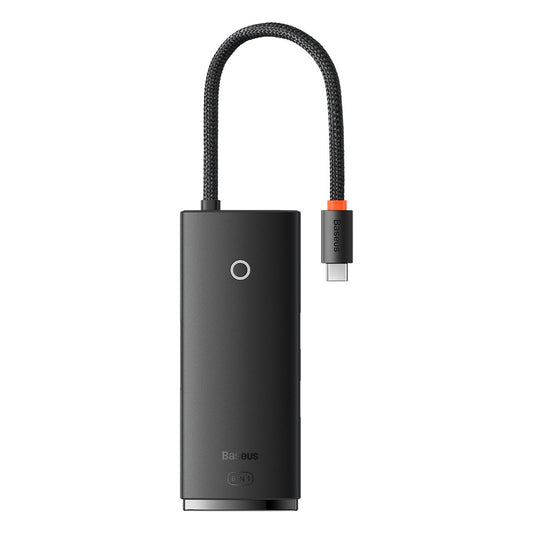 Hub USB-C Baseus Lite, 2 x USB-A 3.0 - 1 x USB-C - 1 x HDMI - 1 x SD - 1 x microSD, Μαύρο WKQX050101