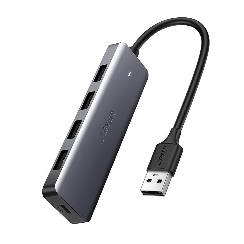 Hub USB UGREEN CM219, 4 x USB-A 3.0 - 1 x USB-C, Γκρι