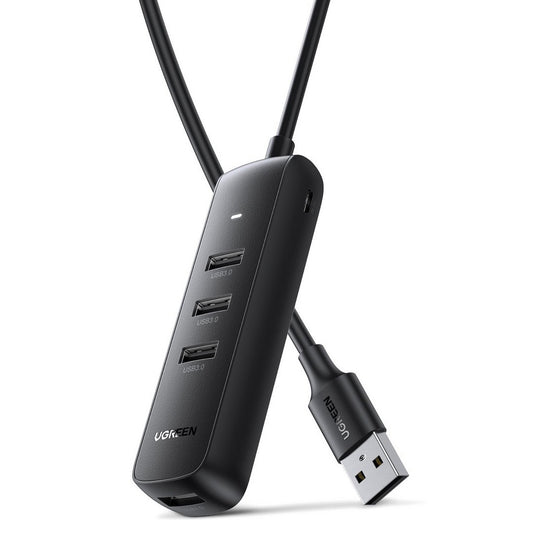 Hub USB UGREEN CM416, 4 x USB-A 3.0, 0.25m, Μαύρο