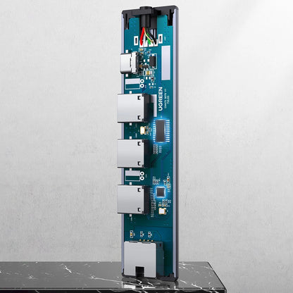 Hub USB UGREEN CM475, 3 x USB-A 3.0 - 1 x USB-C - 1 x RJ45, Γκρι