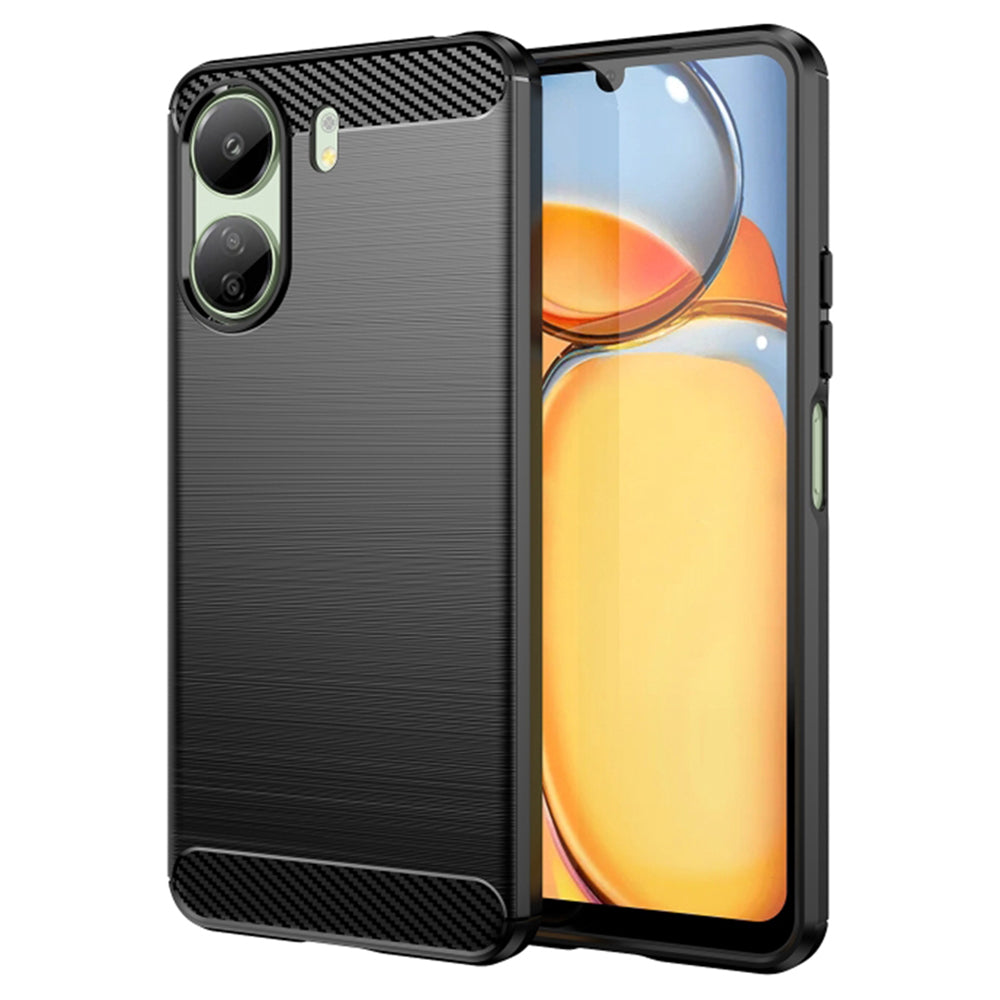 Camera Protection Case for Xiaomi Poco C65 / Redmi 13C, Techsuit, Carbon, Black