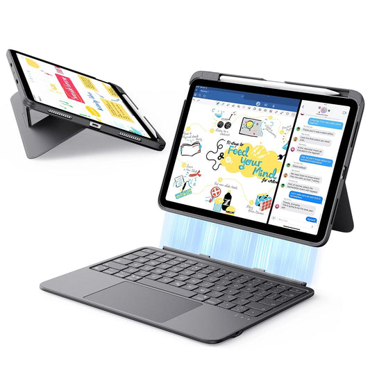 Θήκη με Πληκτρολόγιο για Apple iPad (2025) / (2022), ESR, Flex, Γκρι