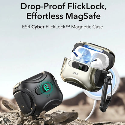 Θήκη ESR Cyber FlickLock για Apple AirPods Pro 3, Γκρι