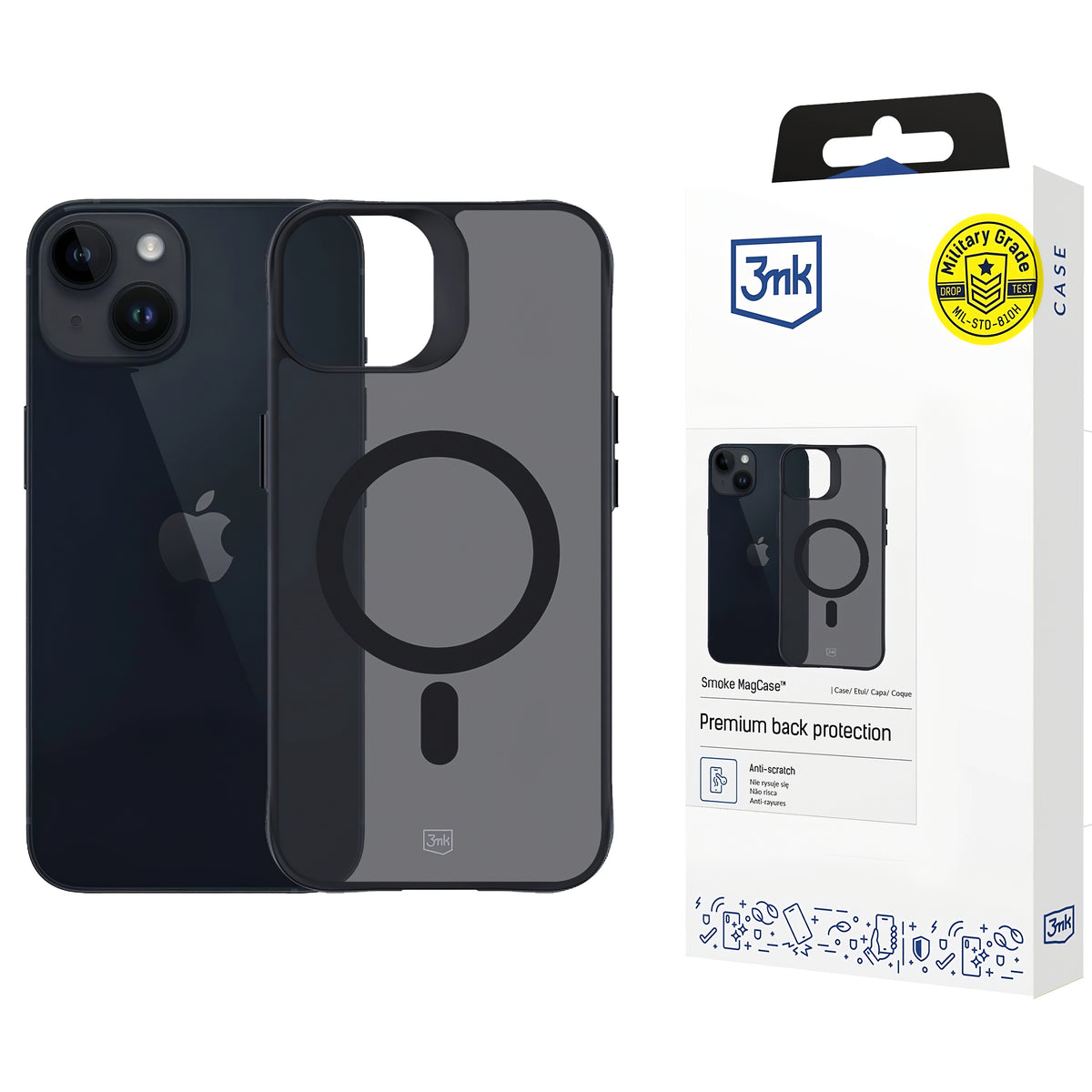 Θήκη MagSafe για Apple iPhone 14 / 13, 3MK, Smoke MagCase, Μαύρη