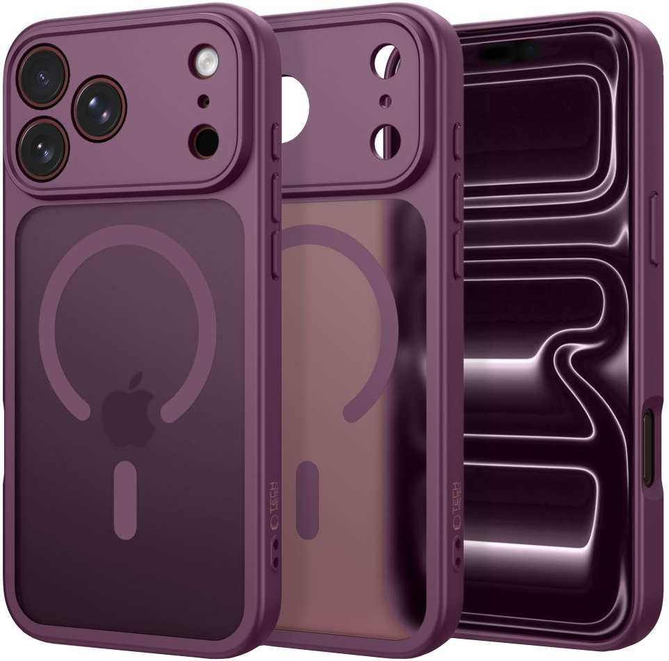 MagSafe Case for Apple iPhone 18 Pro / 17 Pro, Tech-Protect, BasicMag, Matte Burgundy