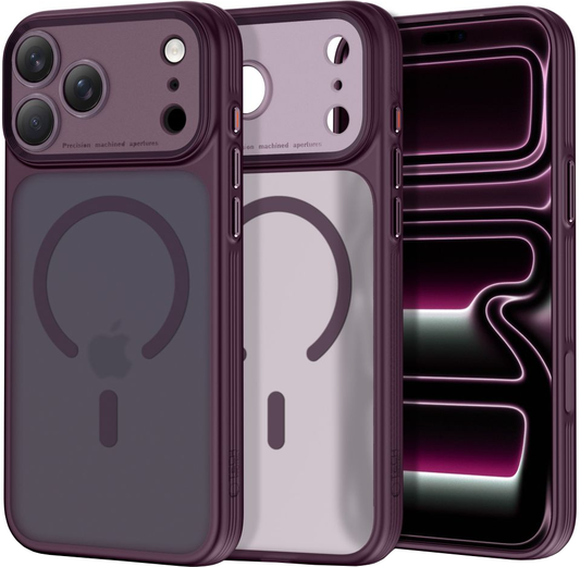 Θήκη MagSafe για Apple iPhone 18 Pro / 17 Pro, Tech-Protect, MagPeak CC, Βυσσινί Ματ