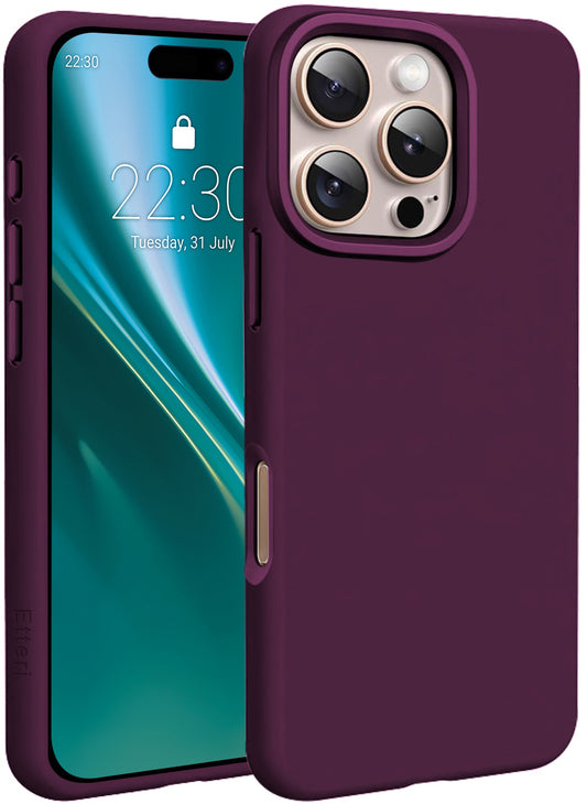 Θήκη MagSafe για Apple iPhone 16 Pro, Etteri, Silicone Mag, Βυσσινί