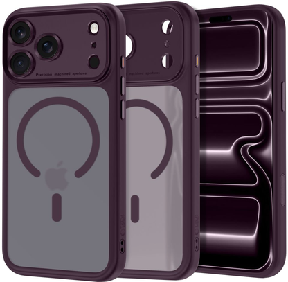 Θήκη MagSafe για Apple iPhone 18 Pro Max / 17 Pro Max, Tech-Protect, MagPeak CC, Βυσσινί Ματ