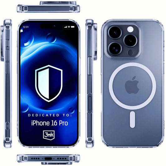 MagSafe Case for Apple iPhone 16 Pro, 3MK, MagCase, MagCase, Clear 