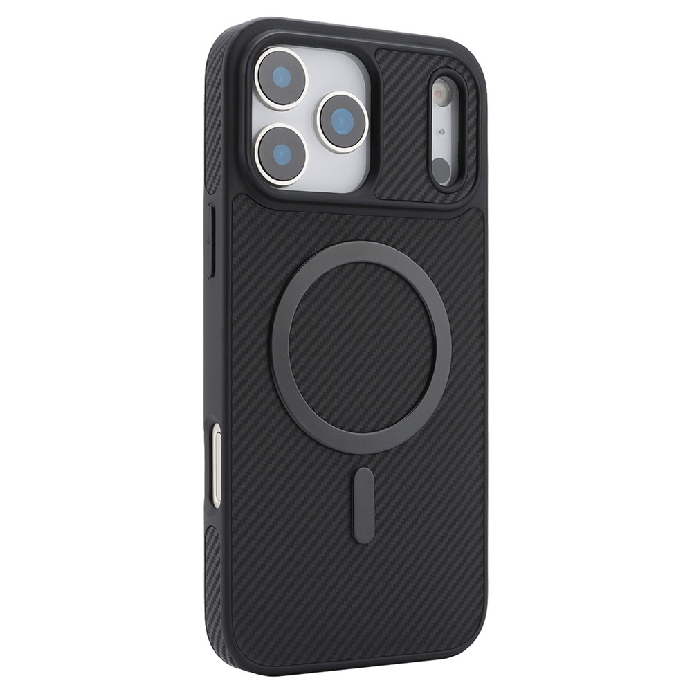 MagSafe Case for Apple iPhone 17 Pro Max, OEM, Carbon Metal Ring, Black