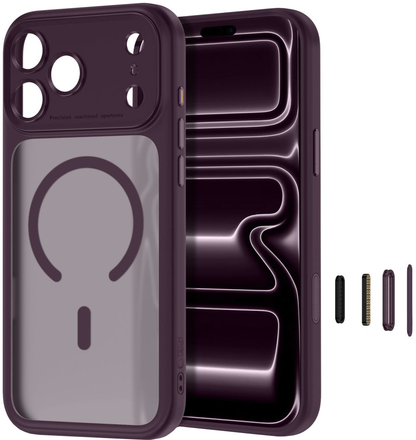 Θήκη MagSafe για Apple iPhone 18 Pro Max / 17 Pro Max, Tech-Protect, MagPeak CC, Βυσσινί Ματ