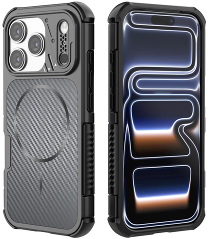 MagSafe Case for Apple iPhone 18 Pro Max / 17 Pro Max, OEM, Carbon and Corner Protection, Black