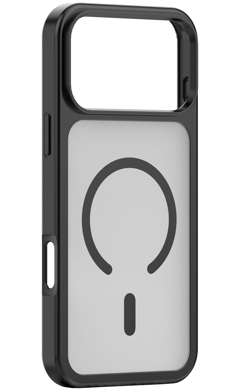 Θήκη MagSafe για Apple iPhone 18 Pro / 17 Pro, OEM, Mag Matt Big Hole, Μαύρη
