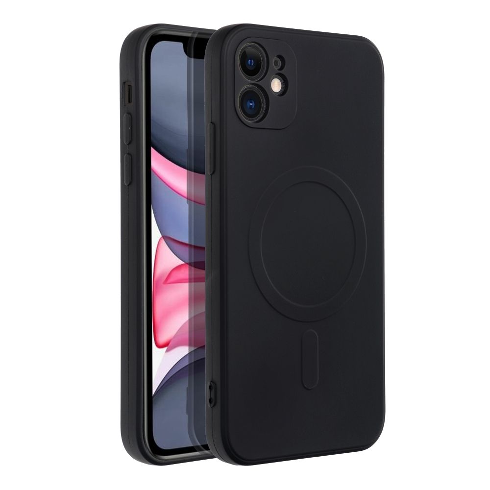 Θήκη MagSafe για Apple iPhone 11, OEM, Silicone Mag, Μαύρη