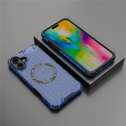 Θήκη MagSafe για Apple iPhone 16, Techsuit, HoneyComb Shield, Μπλε