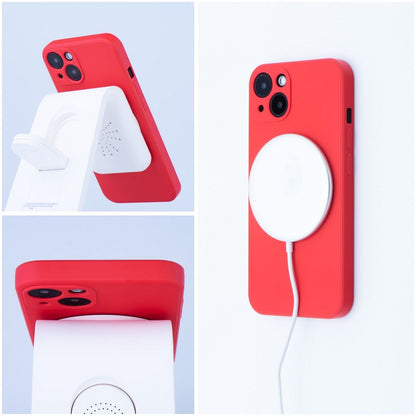 Θήκη MagSafe για Apple iPhone 17e / 16e, OEM, Silicone Mag, Κόκκινη