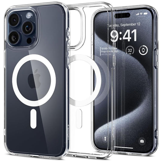 Θήκη MagSafe για Apple iPhone 15 Pro, Spigen, Ultra Hybrid, Λευκή ACS06715