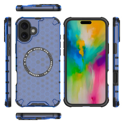 Θήκη MagSafe για Apple iPhone 16, Techsuit, HoneyComb Shield, Μπλε