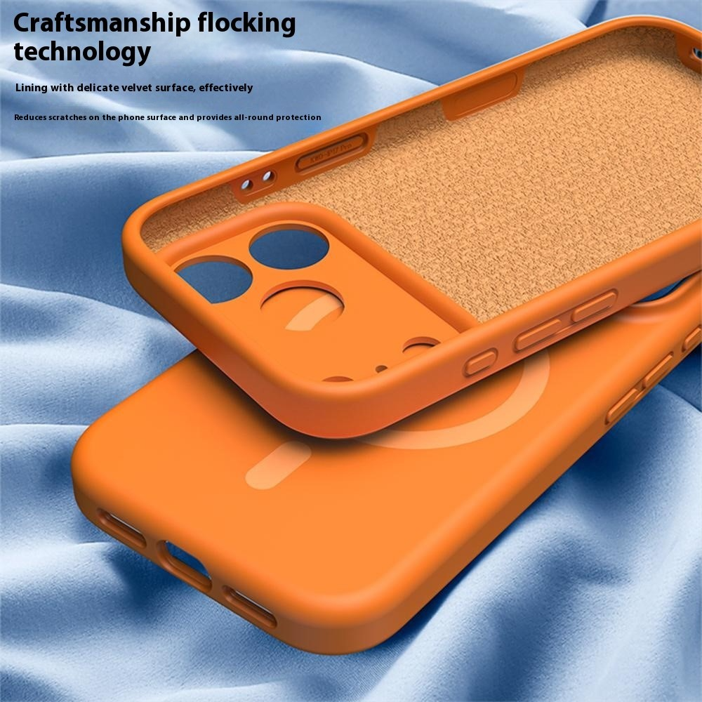 MagSafe Case for Apple iPhone 17 Pro, OEM, Liquid Silicone, Orange