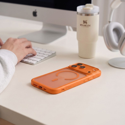 Θήκη MagSafe για Apple iPhone 18 Pro Max / 17 Pro Max, Tech-Protect, MagPeak CC, Πορτοκαλί Ματ