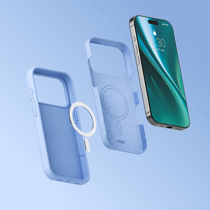 MagSafe Case for Apple iPhone 18 Pro Max / 17 Pro Max, Etteri, Silicone Mag, Blue