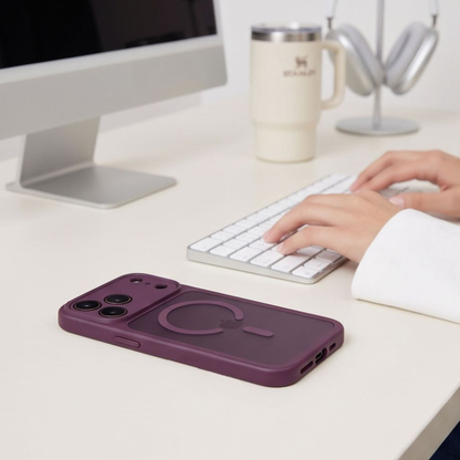 MagSafe Case for Apple iPhone 18 Pro / 17 Pro, Tech-Protect, BasicMag, Matte Burgundy
