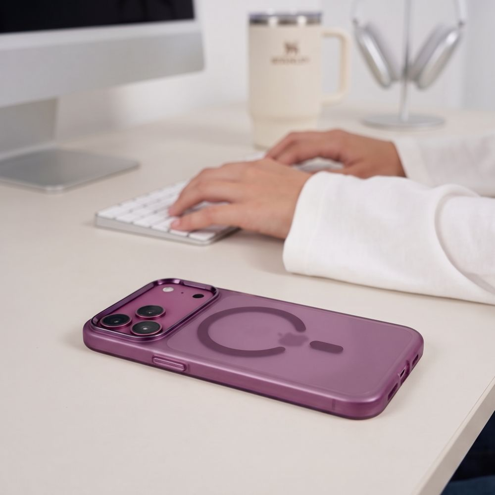 Θήκη MagSafe για Apple iPhone 18 Pro / 17 Pro, Tech-Protect, MagZero, Βυσσινί Ματ