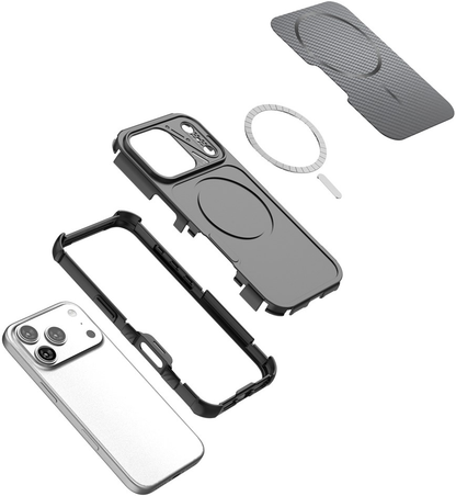 MagSafe Case for Apple iPhone 18 Pro / 17 Pro, OEM, Carbon and Corner Protection, Black