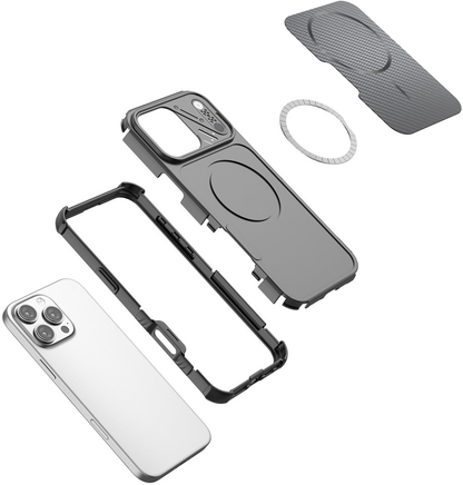 MagSafe Case for Apple iPhone 16 Pro, OEM, Carbon and Corner Protection, Black