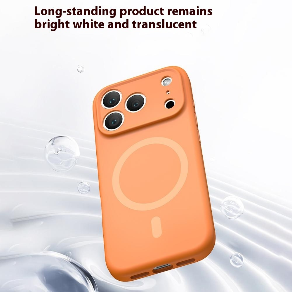 MagSafe Case for Apple iPhone 17 Pro, OEM, Liquid Silicone, Orange
