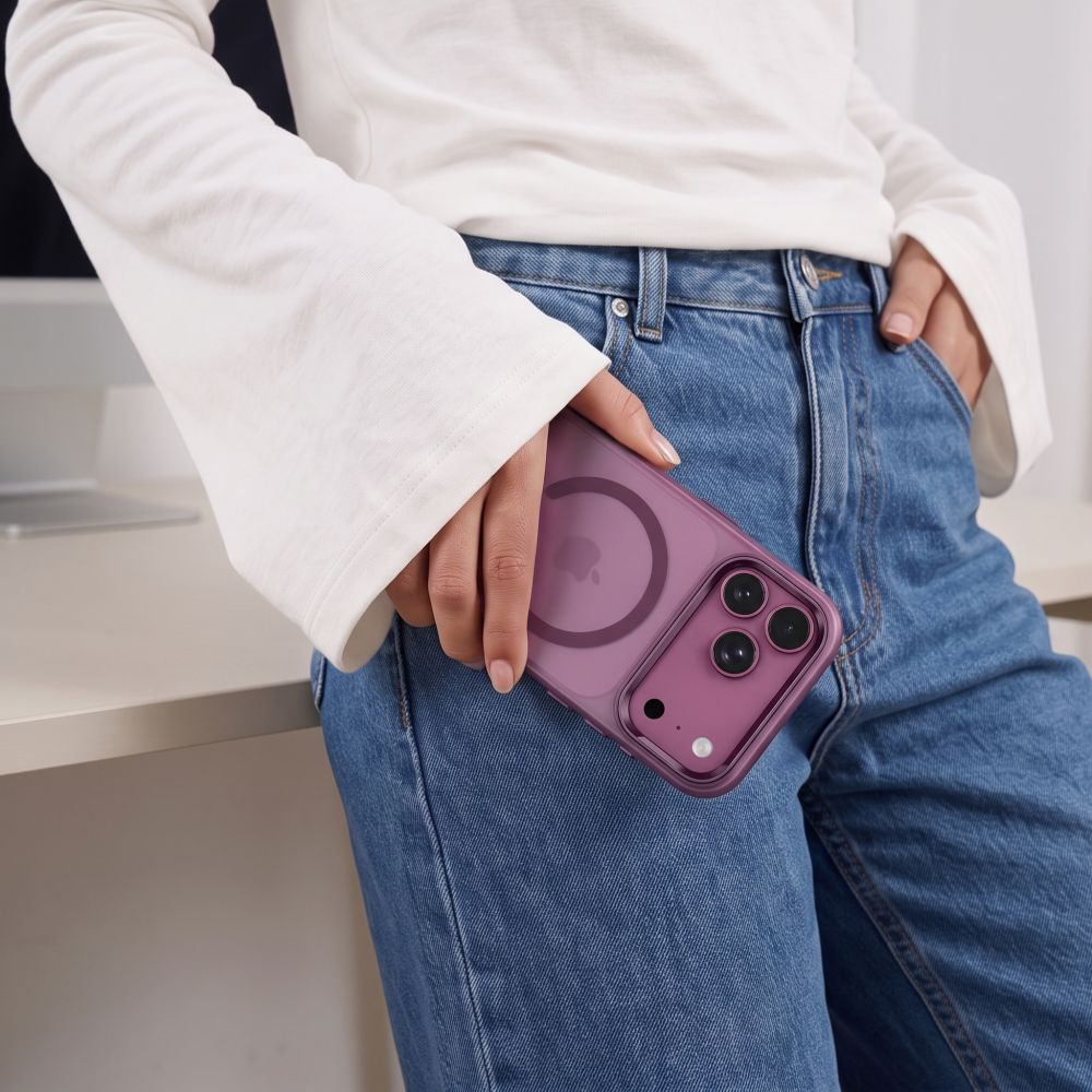 Θήκη MagSafe για Apple iPhone 18 Pro / 17 Pro, Tech-Protect, MagZero, Βυσσινί Ματ