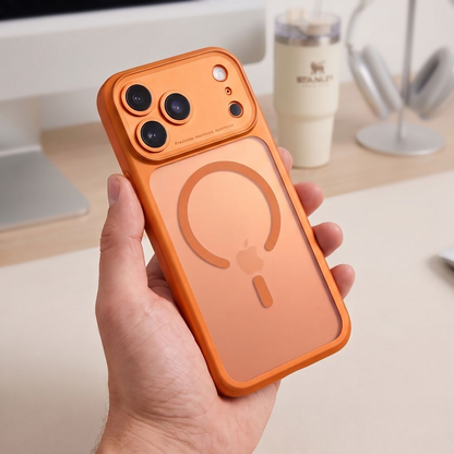 Θήκη MagSafe για Apple iPhone 18 Pro Max / 17 Pro Max, Tech-Protect, MagPeak CC, Πορτοκαλί Ματ