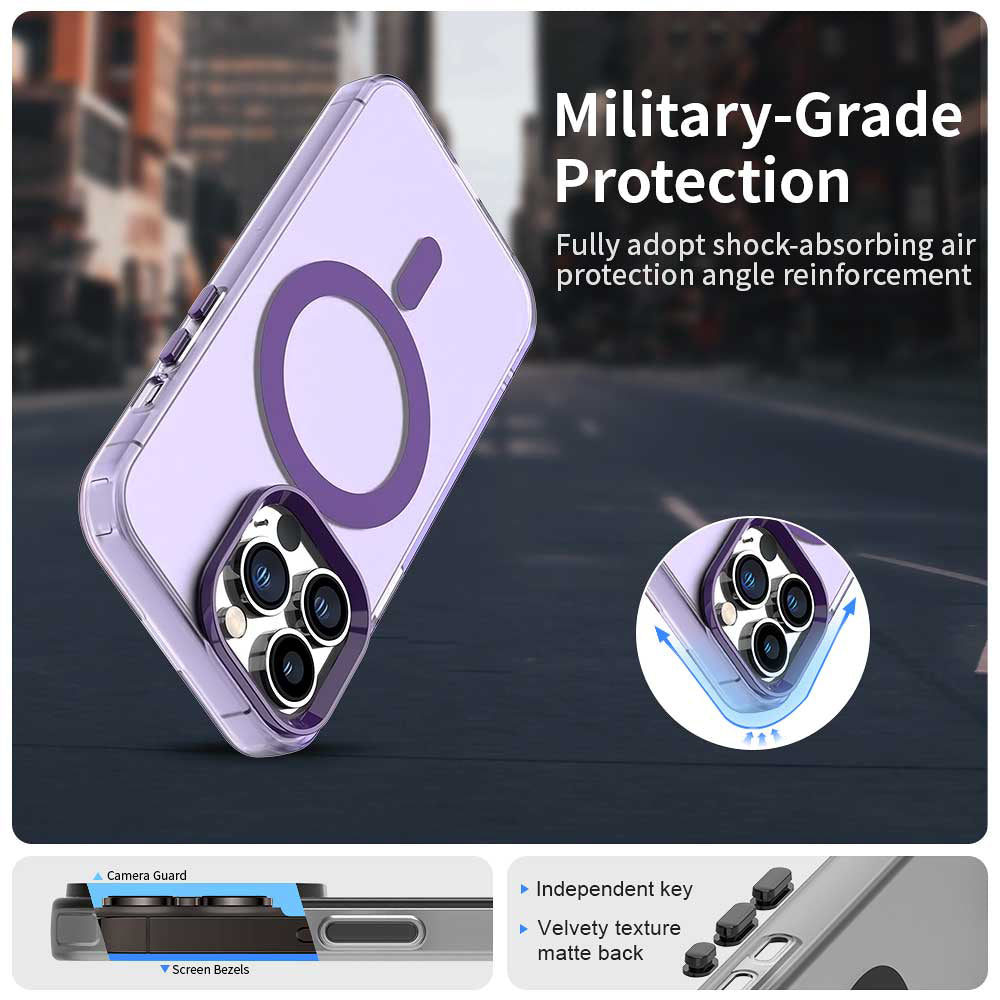 MagSafe Case for Apple iPhone 12 Pro Max, Techsuit, CandyCase, Purple