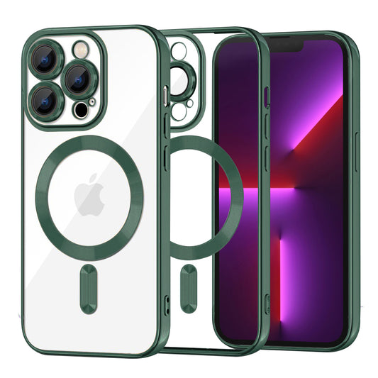 Θήκη MagSafe για Apple iPhone 13 Pro, Techsuit, Luxury Crystal, Σκούρο Πράσινο