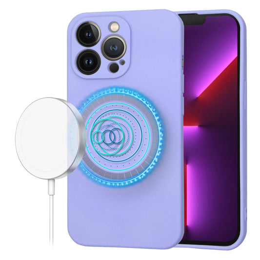 Θήκη MagSafe για Apple iPhone 13 Pro, Techsuit, SoftFlex, Ανοιχτό Μωβ