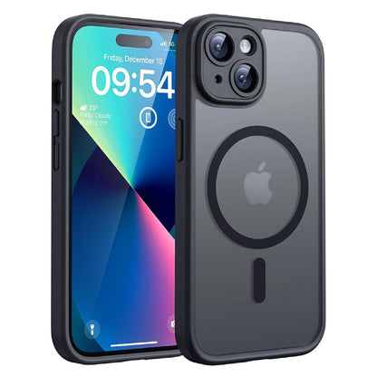 Θήκη MagSafe για Apple iPhone 13, Techsuit, PureFrost, Μαύρο Σατινέ