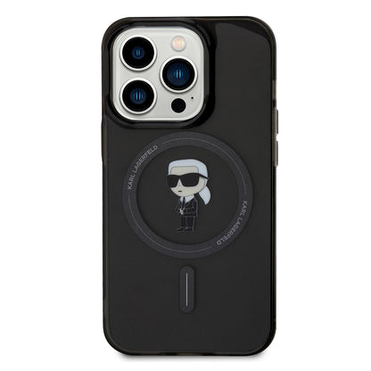 Θήκη MagSafe για Apple iPhone 14 Pro Max, Karl Lagerfeld, IML Ikonik Karl, Μαύρη