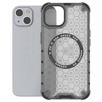 MagSafe Case for Apple iPhone 14, Techsuit, HoneyComb Shield, Black