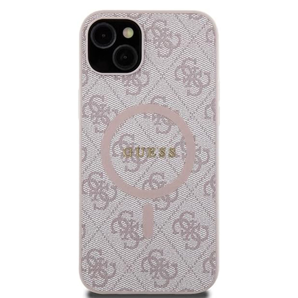 Θήκη MagSafe για Apple iPhone 15, Guess, 4G Collection, Ροζ