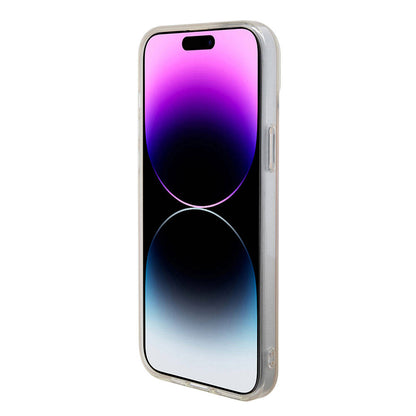 Θήκη MagSafe για Apple iPhone 15, Guess, IML Iridescent Script, Ροζ