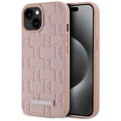 Θήκη MagSafe για Apple iPhone 15, Karl Lagerfeld, Hot Stamp, Ροζ